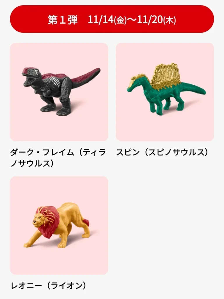 第1弾アニア・アニマルアドベンチャー3種類