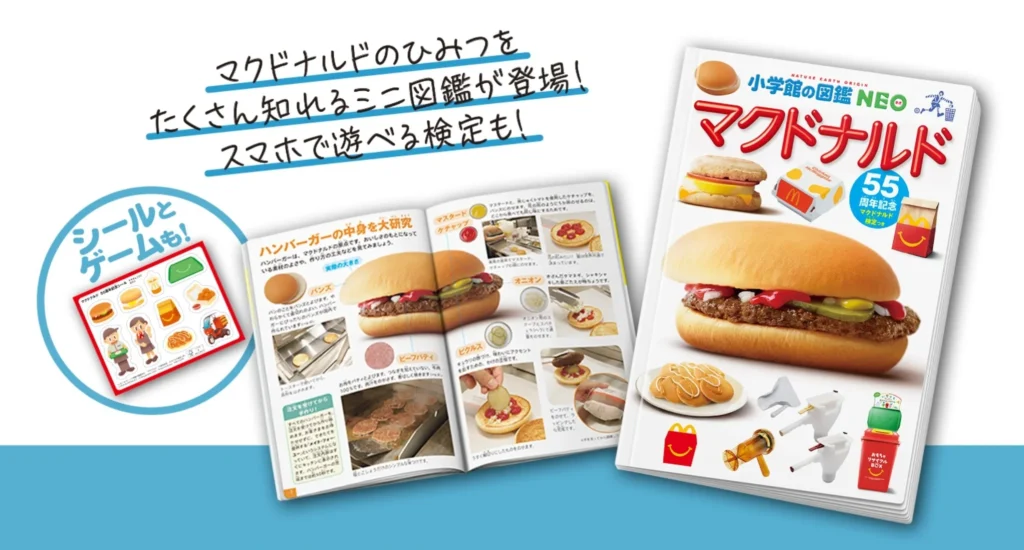 ミニ図鑑「マクドナルド　55周年記念　マクドナルド検定つき」